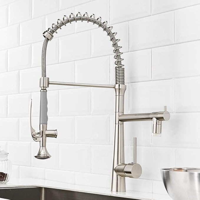 Led Grifo De Cocina Grifo De Níquel Cepillado Grifo De Fregadero
