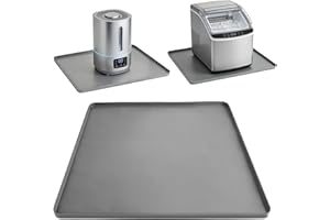 LTHCCOU Air Conditioner Drip Pan Waterproof Thick Portable AC Silicone Mat with Raised Edges 20''X20''X0.6 Non-Slip Under Hum