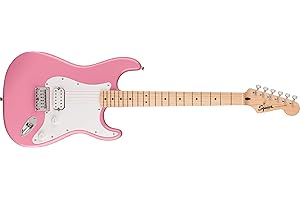 FENDER Squire Sonic Stratocaster HT H Electric Guitar, Flash Pink, Maple Fingerboard, White Pickguard