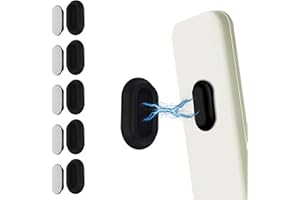 Ehzyaz 5 Pack Magnetic Remote Control Holder - Wall Mount Self-Adhesive Organizers Storage, Fix Remotes with Ease, for TV & Air Conditioner Remote Control Wall Holder, Black