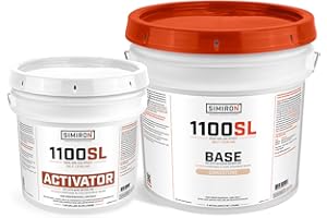 Simiron Epoxy Resin Coating 3 Gallon Kit - Sandstone - Standard Cure Speed - for Floors, Counter Tops, Garages & More -100% Solids -2 Components - Self Leveling, Chemical Resistant, Solvent-Free