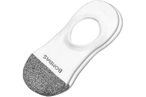 2 PACK Bombas Womens Cushioned No Show Socks,(White,Medium)