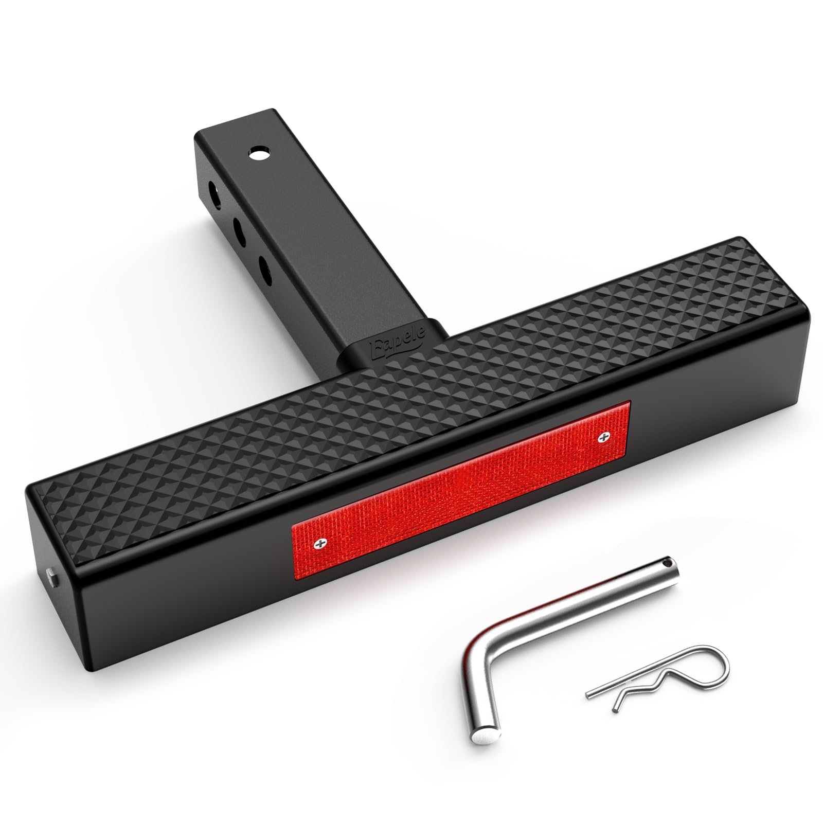 Photo 1 of Eapele Hitch Step for 2 Inch Receiver, with Safety Reflectors, Universal Anti Slip Bumper Guard, 600lbs Maximum Load, for Trailer Tow Truck Pickup SUV Pickup Van RV