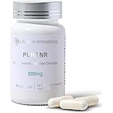 Lifespan Innovations Pure NR Nicotinamide Riboside 500mg - Single Ingredient Supplement - Supports NAD⁺ Levels, Cellular Energy & Healthy Aging. No Fillers or Binders. 30 Capsules, Glass Bottle