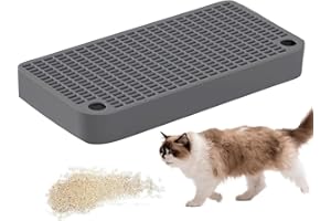 Yharnamite Litter Box Ramp with Filter, 13 x 6 x 2Inch Litter Box Step with Non-Slip Pad, Non-Slip Easy Cleaning, Cat Ramp fo
