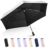 LEAGERA UPF 50+ Mini Umbrella for Travel - Compact Folding Sun Umbrella for Walking Summer Lightweight Purse Small Umbrellas for Women Girls