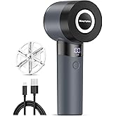 BEAUTURAL Fabric Shaver and Lint Remover, Rechargeable Electric Sweater Shaver with 3 Speeds, 6 Leaf Blades and LED Display, Portable Pilling Remover for Clothes, Furniture, Blankets