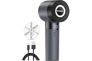 BEAUTURAL Fabric Shaver and Lint Remover, Rechargeable Electric Sweater Shaver with 3 Speeds, 6 Leaf Blades and LED Display, 