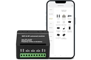 JUJIANG SM18-03W WiFi Controller APP Remote Control Compatible with Alexa, Google Assistant, IFTTT, Gate Remote Control Work for Automatic Swing Sliding Gate Opener Garage Door Opener