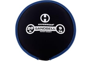 HYPERWEAR SandBell Sandbag, Pre-Filled with Clean USA Sand, Soft Weights for Exercise, Fitness & Rucking (2–50 lbs)