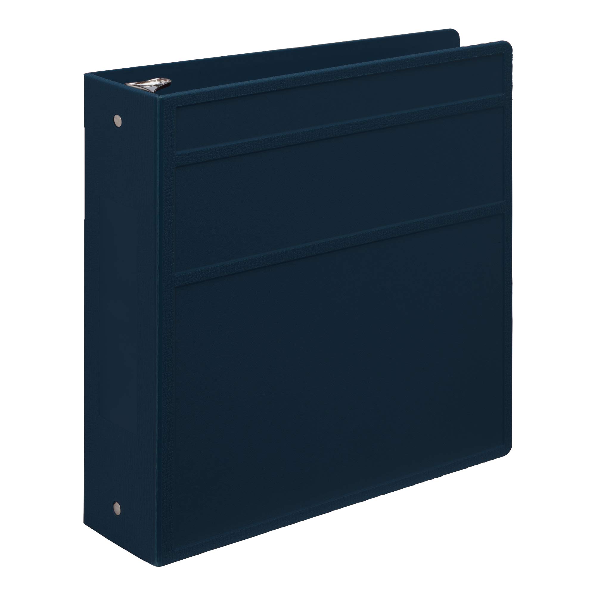 Carstens Heavy-Duty 3-Ring Binder - Side Opening (Navy Blue, 3 Inch)
