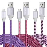 Micro USB Cable - 10ft Boxeroo Micro USB Cable A Male to Micro B Charge and Sync Cord [3-Pack] for Android/Samsung/HTC/LG/Windows/MP3/Camera and other Device