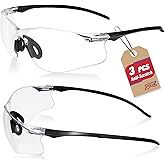Safety Glasses ANSI Z87.1 Certified Anti-Scratch Polycarbonate Lens UV Protection Lightweight Sofety Nose Pad Unisex