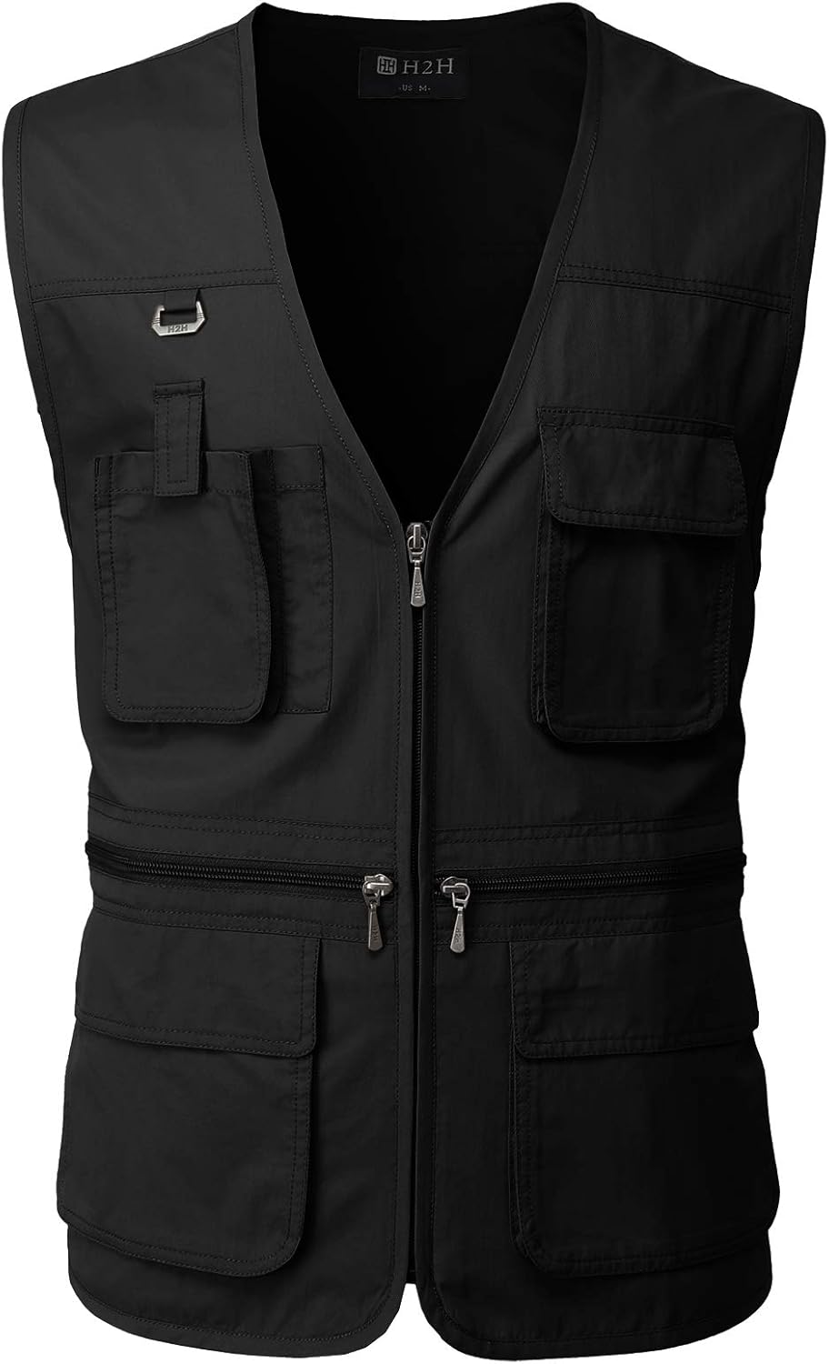 H2H Men's Active Wear Outdoor Vests Work Safari Fishing Travel Utility Summer Vest: Clothing