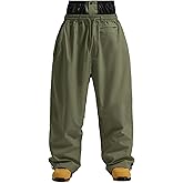 GSOU SNOW Mens Snow Pants Women Baggy Snowboard Pants Loose Fit Insulated Windproof Waterproof for Ski Hiking Winter Outdoor