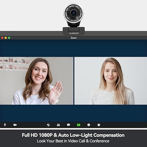 AUSDOM FHD 1080P Webcam, AW615S Web Camera for Computers, Noise