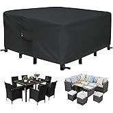 SheeChung Outdoor Furniture Cover Square 74"Lx74"Wx28"H,Waterproof Patio Fabric Furniture Covers,Heavy Duty Outdoor Table and Chairs Cover,Patio Covers for Outdoor Furniture Waterproof