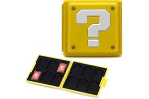 doepeBAE Switch Game Card Case, Portable Holder, Hard Shell Storage Case, Large Capacity Organizer with 12 Slots (Q Yellow)