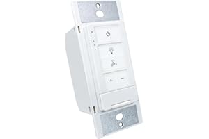 FEKOTS Universal Ceiling Fan Control and Dimmer Light Switch, 4-Speed Wall Control,Single Pole Fan & Light Switch Combo,Safety and Fire Protection