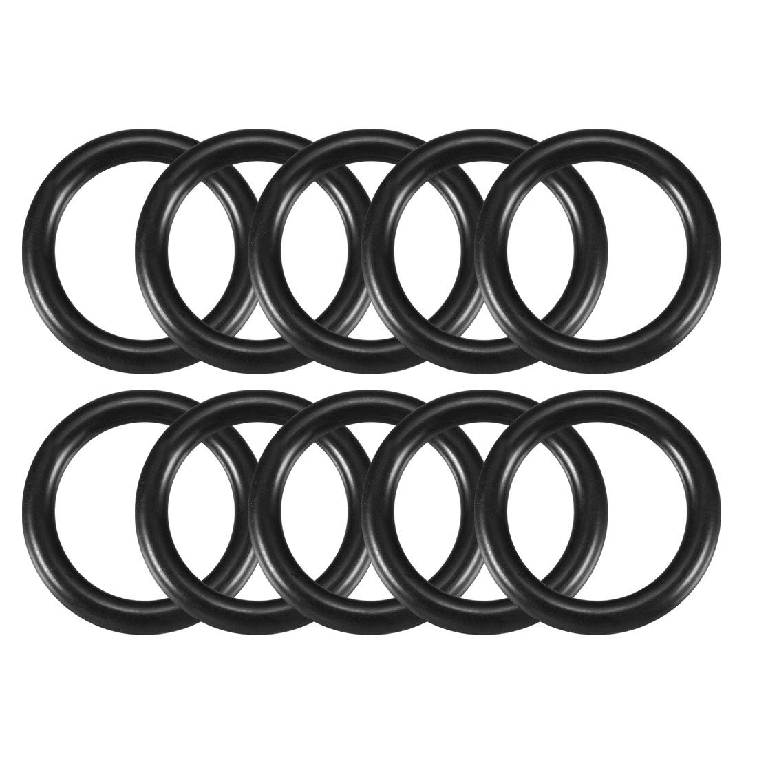 Sourcingmap® 10 Pcs 22mm x 3mm Mechanical Rubber O Ring Oil Seal Gaskets