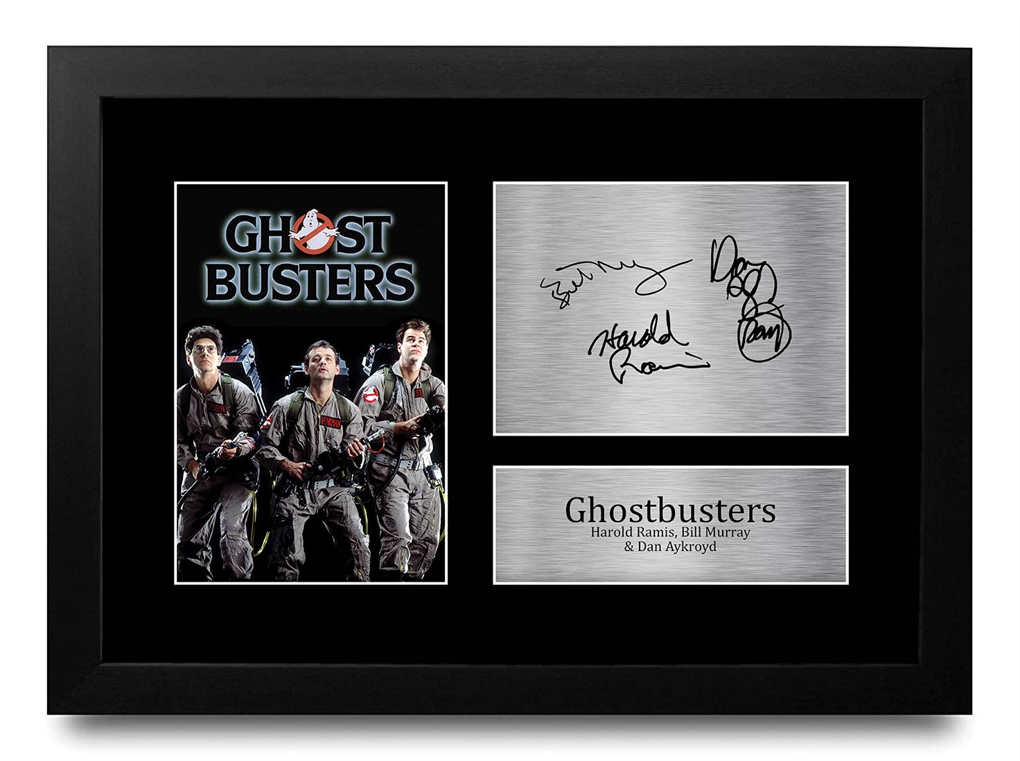 HWC Trading FR A4 Bill Murray Dan Aykroyd Harold Ramis Ghostbusters Gifts Printed Signed Autograph Picture for Movie Memorabilia Fans - A4 Framed — image 1