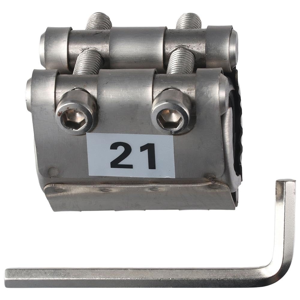 Upluckey Pipe Repair Clamp Stainless Steel Connections Sliver Quick Connect Long-Lasting Use Hose Pipe Adapter Water Filter