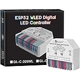 GLEDOPTO ESP32 Mini WLED LED Controller DC 5~24V DIY Dynamic Lighting Work with Addressable Digital FCOB RGB IC WS2811 WS2812 SK6812 TM1814 WS2813 WS2815 Strip Light Easy Wiring