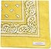 Soophen Paisley One Dozen Cowboy Bandanas (Middle Yellow 22 X 22 in, 12-Pack)