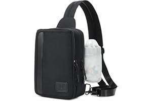 MYHOZEE Sling Bag Crossbody Backpack Purse - 2 in 1 Nylon Cross Body Bag Diaper with Wipes Pouch, Water Bottle Pocket