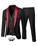 MY'S Mens 3 Piece Tuxedo Set with Bow Tie, Shawl