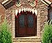 Large Size Halloween Garage Door Decorations 25.59inches - Monster Face House Archway Outdoor Decor with LED Eyes Teeth (Assembly Needed)