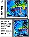 LA LEELA Mens Hawaiian Shirts Short Sleeve Button Down Shirt Men's Casual Shirts Holiday Tropical Summer Party Shirts for Men Funny L Beach, Blue