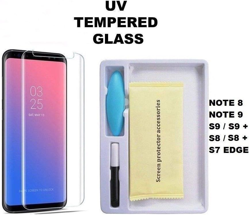 Zamtronics Full UV Glue Curved Tempered Glass Screen Protector [Liquid Dispersion Tech] [High Sensitive] [Bubbles Free] [Case Friendly] [Ultra Thin] [Scratch Resistance] 3D Samsung Galaxy S9 Plus