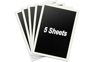 CAMXTOOL Engraving Marking Paper, 5Pcs Engraving Marking Color Papers - Black, 14.2"x9.4" - Paper Blank for Engraver, CO2, Fiber, Glass, Metal, Ceramics, DIY Crafts