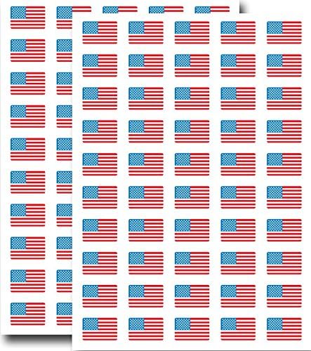 Supertogether Pack of 90 , 31x20mm , USA Flag United States of America Self-Adhesive Stickers