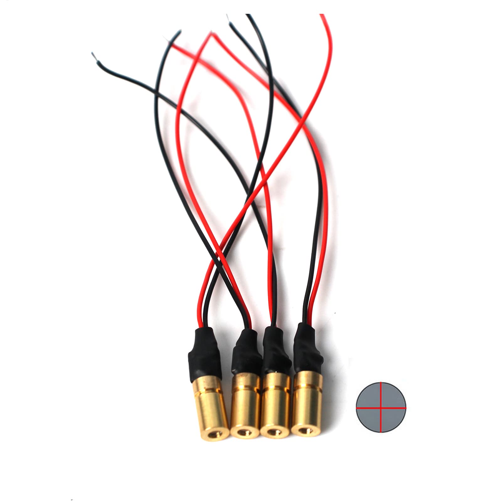 Laser Module Industrial Laser Group Module Adjustable Focal Length 6 mm (traverse-4pack)