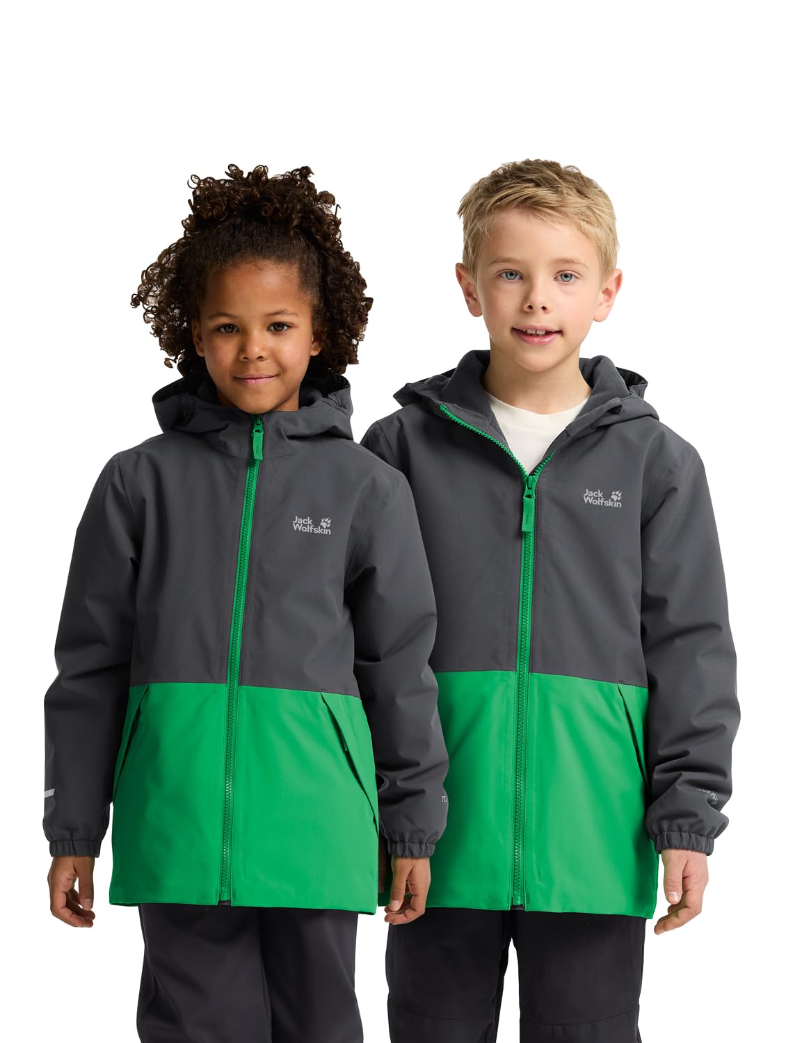 Jack Wolfskin Jungen New Snowy Days Jkt, Mystic Green, 128 EU 2