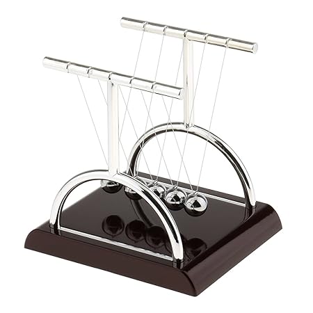 Gazechimp Newtonpendel Kugelstosspendel Kugelspiel Mit Sockel