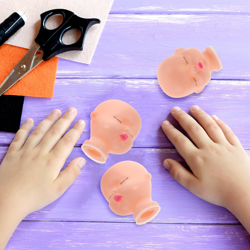 jojofuny 20pcs Vinyl Doll Heads for Crafts 1/6 Doll Doll Repainting Practice Makeup DIY Baby Mannequin Doll Heads for Baby Shower