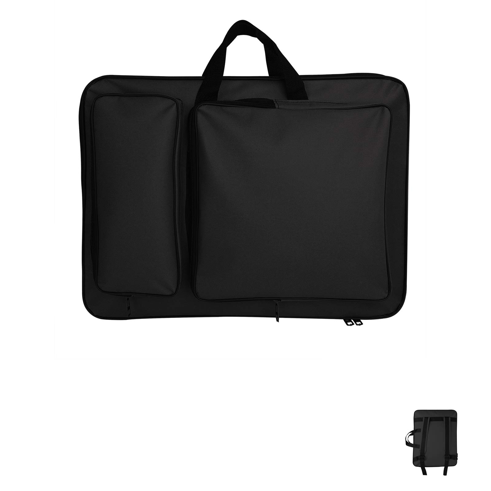 JIAHG Portable Art Portfolio Case A3 Drawing Board Case with Handle, 8K Painting Sketch Pad Storage Bag Artwork Art Supply Portfolio Carry Case Art Craft Portfolio for Palette Paints Brushes Pencils