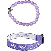 tenghong2021 WWJD Braided Rope Beads Bracelet Set for Women Men What Would Jesus Do Handmade Colorful Bracelets Protection Pray Inspirational Religious Christian Bracelet for Women Gifts Jewelry