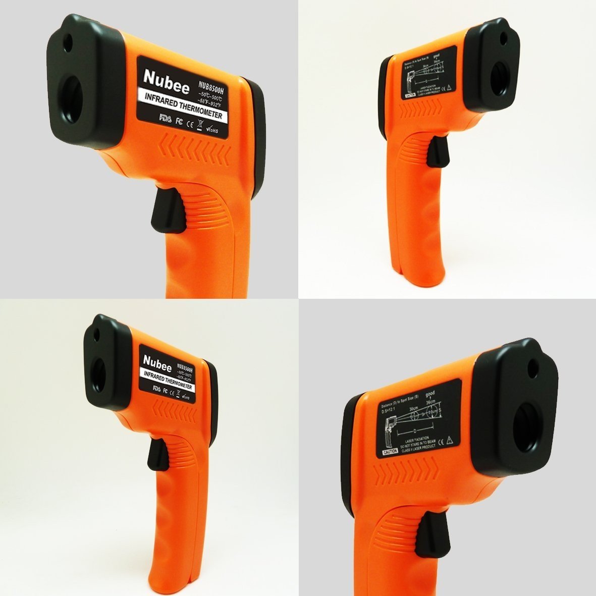 Nubee Temperature Gun Noncontact Infrared Thermometer MAX Display