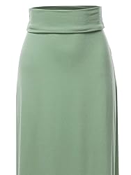 A2Y Basic Foldable High Waist Floor Length Maxi