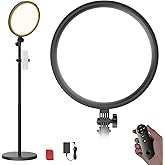 NEEWER Basics 12" 24W Large Ring Light with 68" Stand/Phone Holder/Remote for iPhone Video Recording Selfie Streaming Makeup Studio Photography, 3000K-6500K CRI98 Full Screen LED Panel Lighting, BR13