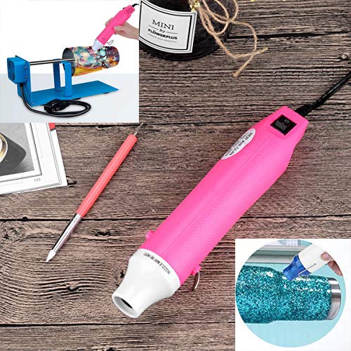 5Pcs Epoxy Glitter Tumbler kit(Hot Air Gun +4Pcs Magic Brushes for Vinyl Crafts) Specially-Made Heat Gun for DIY Acrylic Resin Cups Tumblers to Remove Air Bubbles Bubble Buster Tool - Thumbnail 5