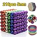 5MM 216 Pieces Magnetic Sculpture Magnet Building Blocks Fidget Gadget Toys for Stress Relief, Office and Home Desk Toys for Adults (6 Colors)