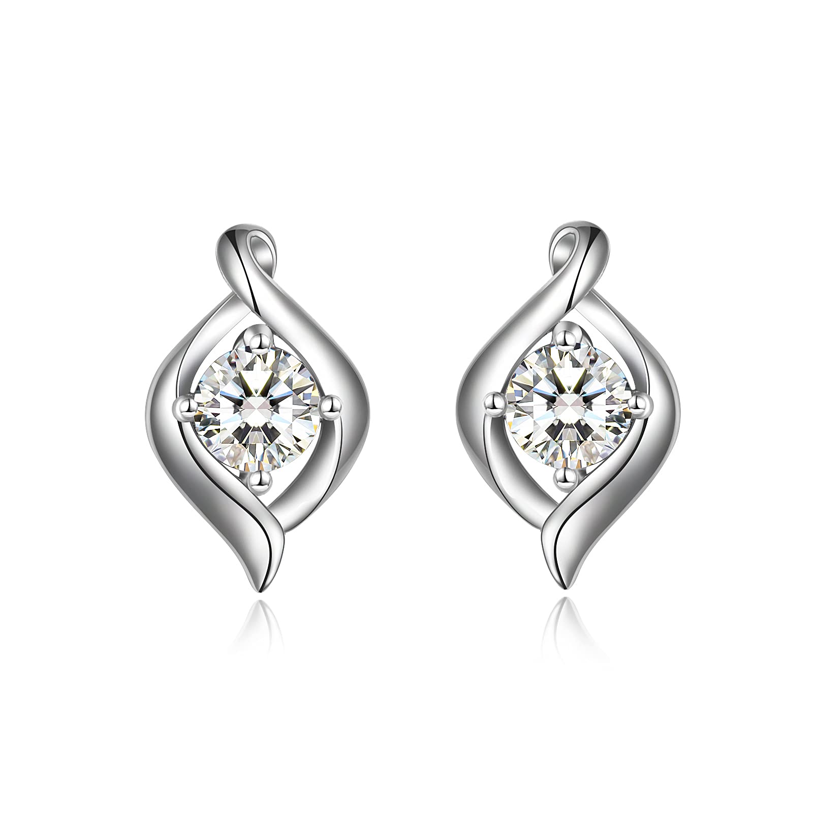 April Birthstone Stud Earrings Jewellery Gifts for Women Girls