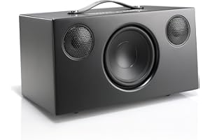 Audio Pro Addon C10 Wireless Speaker | Compact, High Fidelity, Multiroom Bluetooth Speaker w/WiFi, RCA & 3.5 mm Audio Cable Input | AirPlay, Alexa, Spotify Connect Compatible - Black