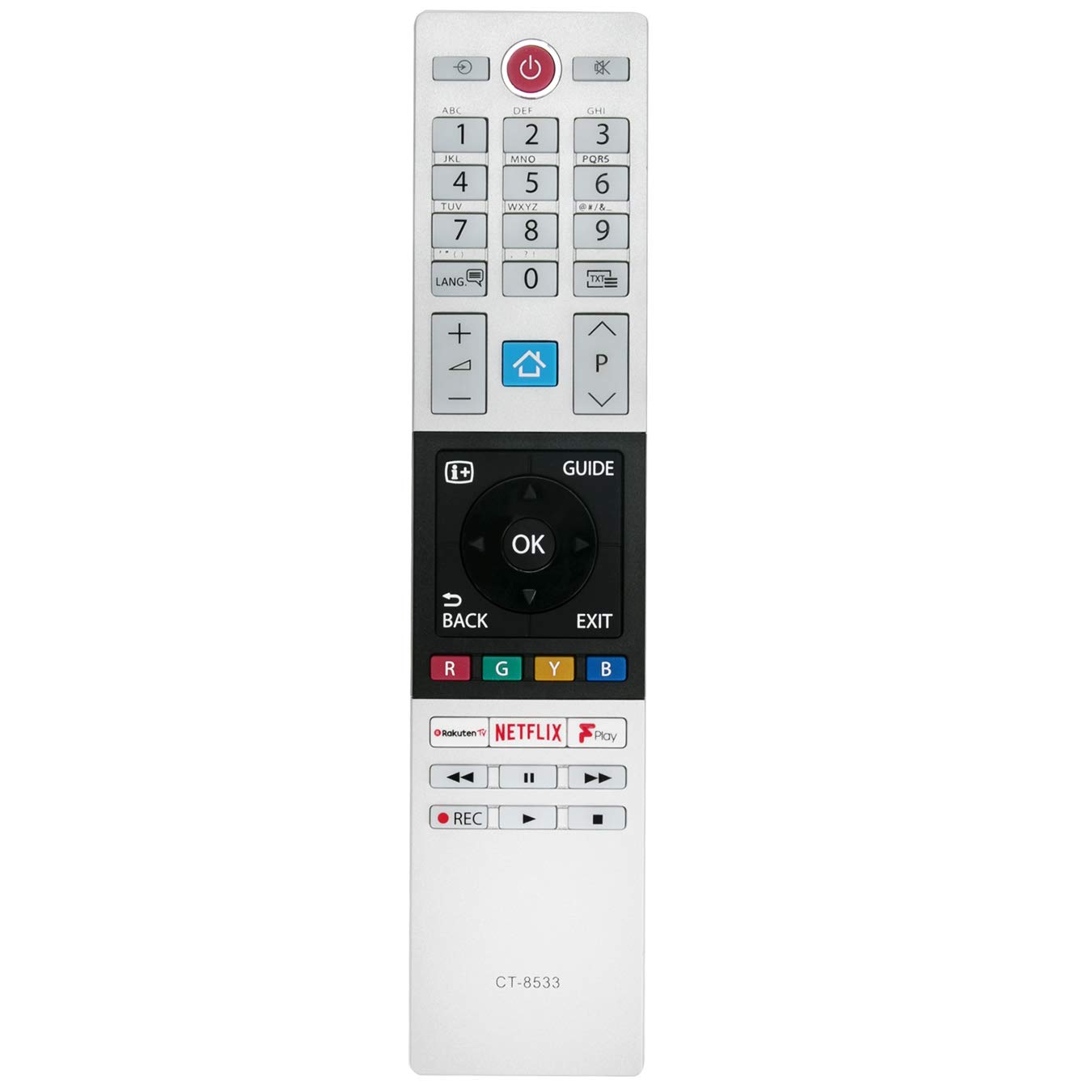 VINABTY CT8533 CT-8533 Replacement Remote Control Fit for Toshiba TV 43V5863DB 43V6763DB 43V6863DB 49V6863DB 24D1334B 24D1334B2 22D1334B 22DL502B 22DL504B 22DL702B 22DL704B 22L1333B 22L1337DB