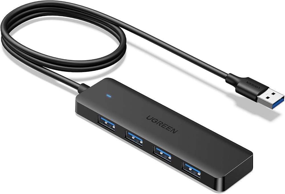 UGREEN USB Hub 3.0 4 Port 5Gbps 100CM Cable Splitter Adapter for Laptop PC